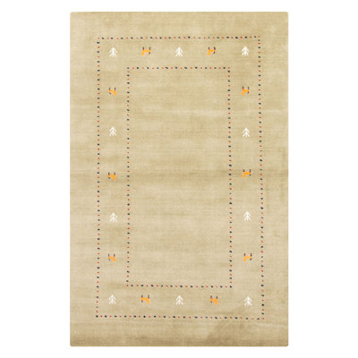 Tapis olive Kashkuli Gabbeh 3 pi 8 po x 5 pi 8 po