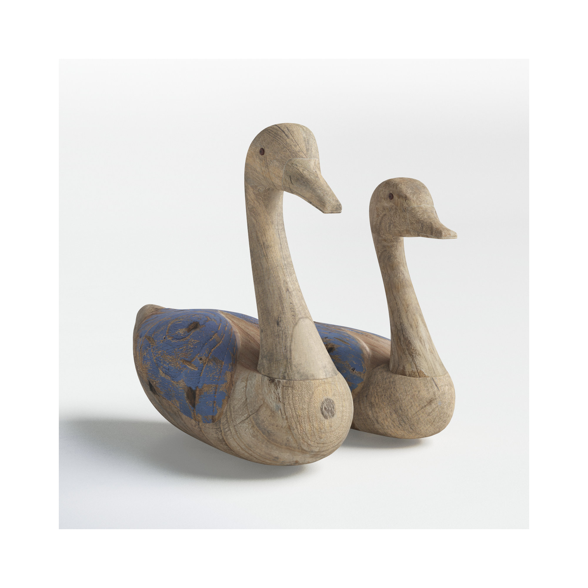Fernet 2 Piece Bird Stained Figurine Set, Blue
