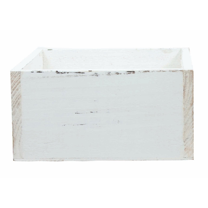 Boîte en bois vieilli, Blanc