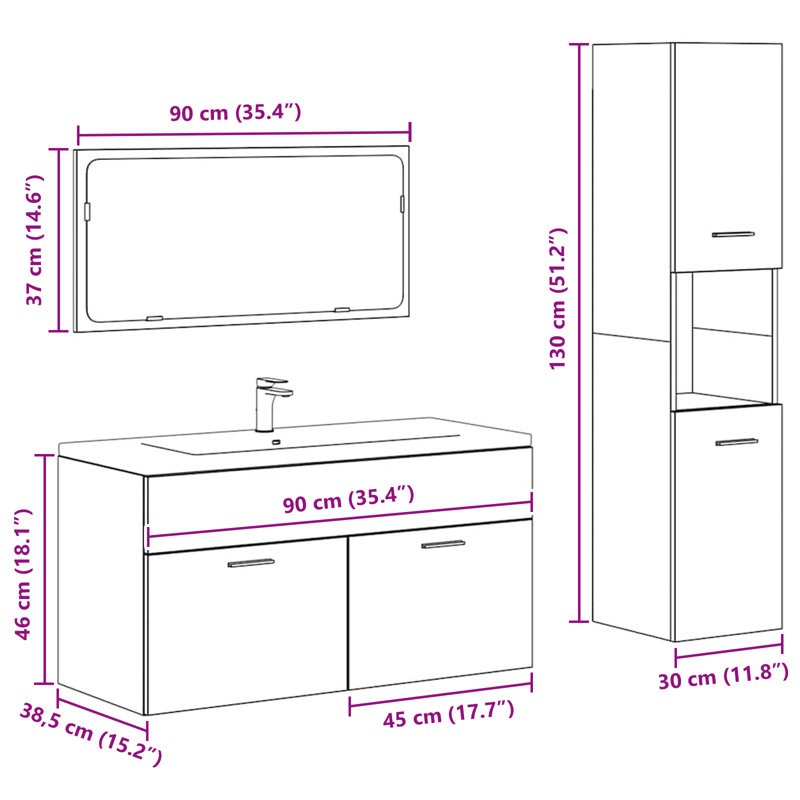 Shenea Bathroom Furniture Suite