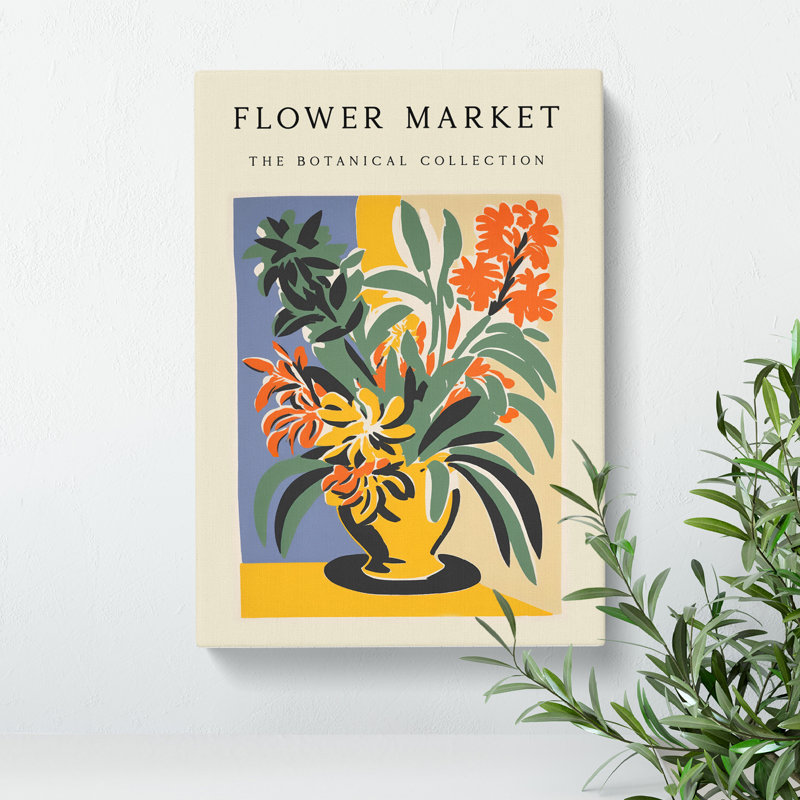 The Botanical Flower Market Exhibition No.5 - Wrapped Canvas Print, 50cm H x 35cm W x 3cm D