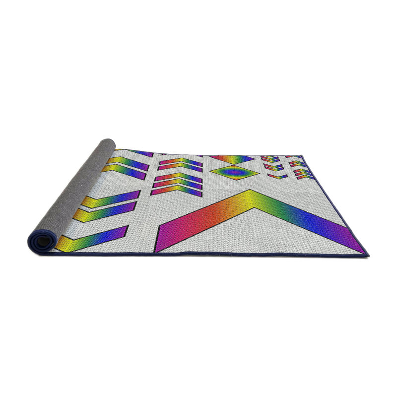 Tapis rose à motifs/mauve/gris Aubina, Rond 6 pi