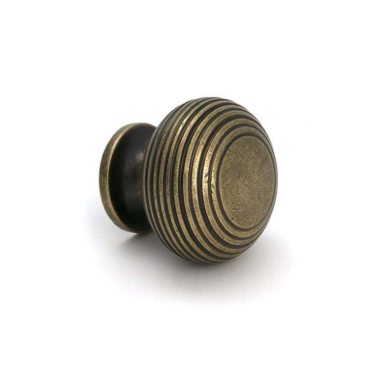 Beehive Cabinet Knob, 1.57" Knob Diameter, Matt Black