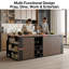 Armoire de cuisine avec espace de rangement 70,8 po avec armoire à tiroirs et tablettes ouvertes-970949161