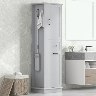 Armoire de rangement avec compartiment inclinable et tablettes réglables