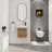 Bathroom Vanity 18'', Resin Sink, Soft-Close Door, Modern Eminence, Ample Storage, Imitative Oak Color Wall Mounted 18'' With Sink & Interior,-1848206597