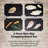 Tower T847041 4pce Chopping Board Set with Stand, Black
