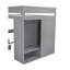 Lit mezzanine double en bois avec garde-robe et bureau à 2 tiroirs avec armoire, gris-1506538528
