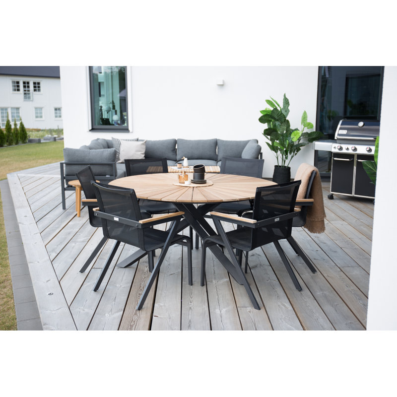 Anoki Stacking Patio Dining Armchair with Cushion