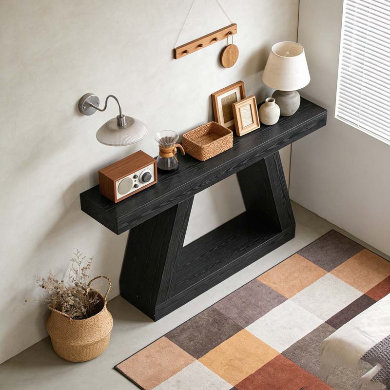 Table de canapé, console de rangement, Noir
