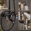 Système de douche mural noir mat effet pluie avec douchette et bec de baignoire, design à trois buses pour salle de bain de style campagnard-103056951