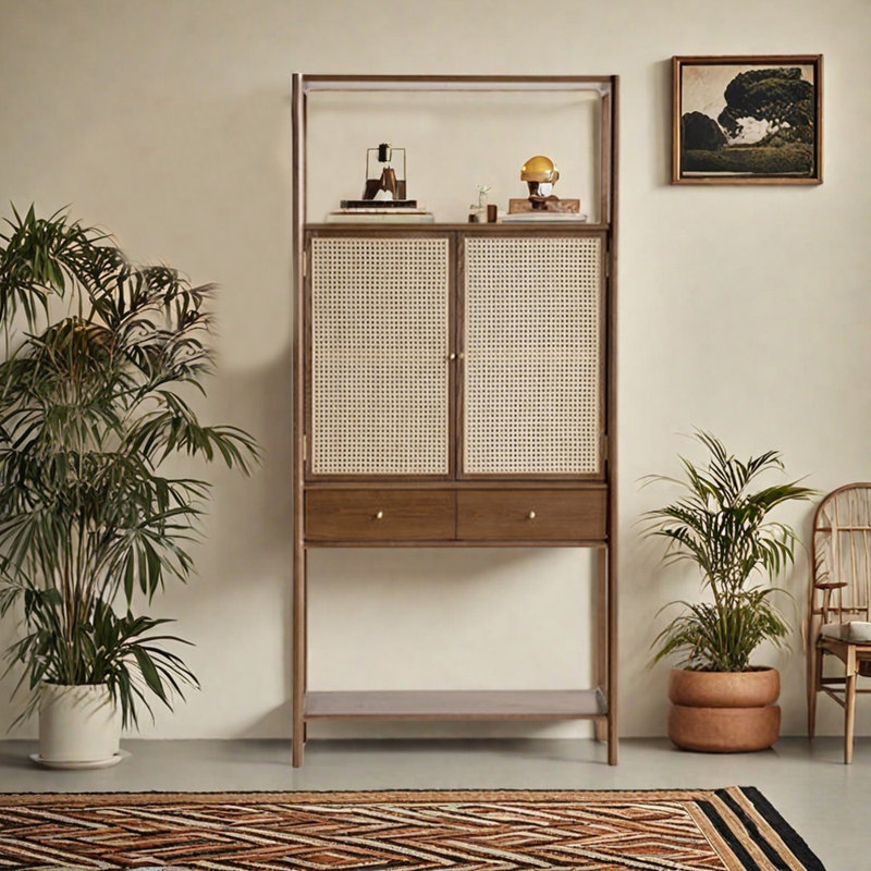 Nouvelle bibliothèque simple en bois massif de style chinois