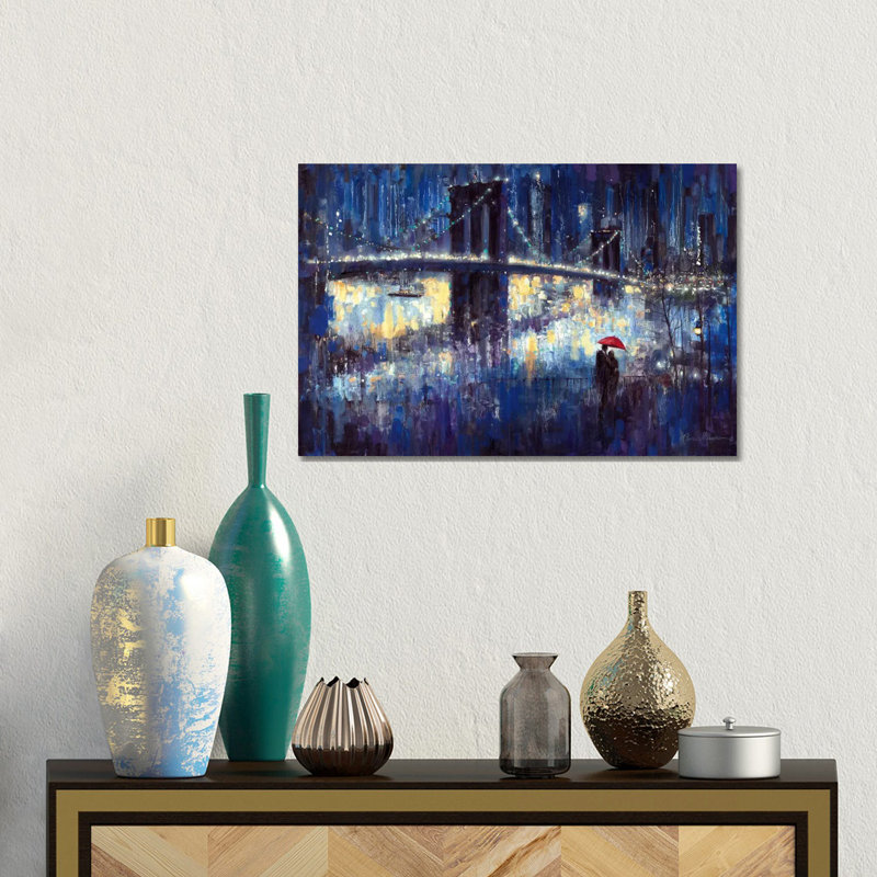 Evening Romance by Ruane Manning - Painting on Canvas, 101.6 cm H x 66.04 cm W x 1.91 cm D, Wrapped Canvas