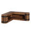 Banc de rangement à chaussures d'angle en bois massif de 120 cm (47,24 po), organisateur de chaussures en forme de L pour entrée