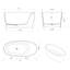 63" Solid Surface Freestanding Bathtub