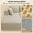 L-shaped movable sofa, no installation required, Ergonomically designed chair with corduroy fabric, Side storage pockets, and 32D High-Resilience Sponge-1961865272