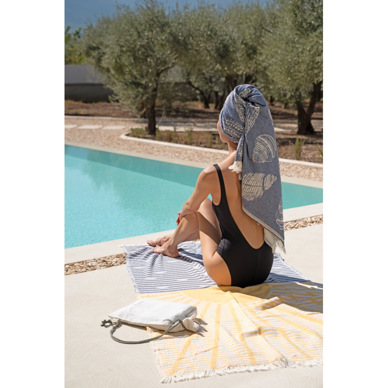 Turkish Beach Towel - Quick Dry Beach Towel is Essential for Enjoying A Day at The Beach | Sand Free Beach Towels for Clean and Comfortable Experience (Sunset, Large | 36x71)
