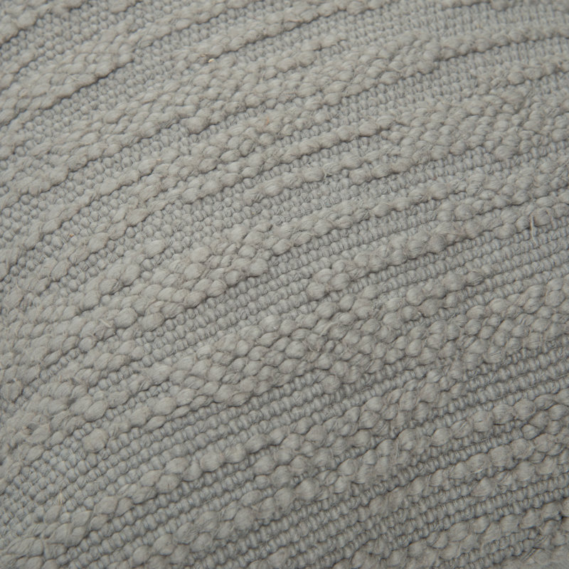 Textured Cotton Throw Pillow, Gray