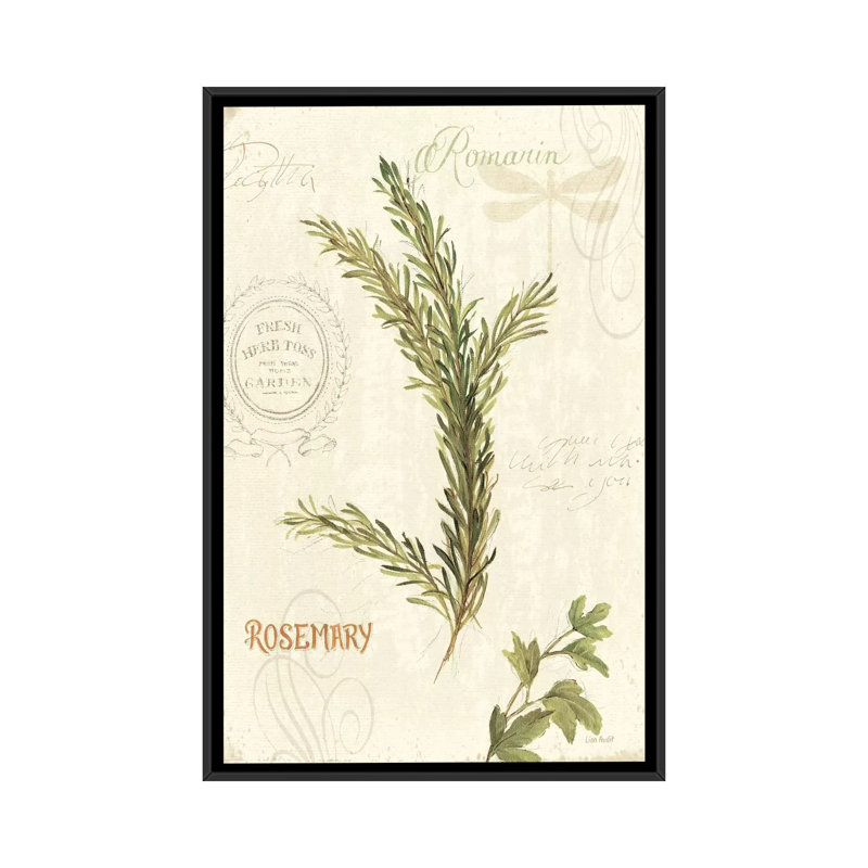 «Aromatique II», impression sur toile tendue, H 26 po x l 18 po x P 1,5 po, Toile avec cadre noir, Pas de tapis