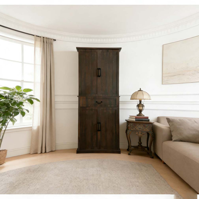 Armoire de rangement, armoire de cuisine à DEL avec tablettes de porte