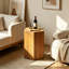 Square Natural Wood Side Table