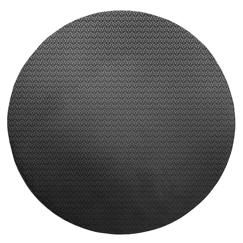 Tapis de zone grise classic art déco, Rond 5 pi