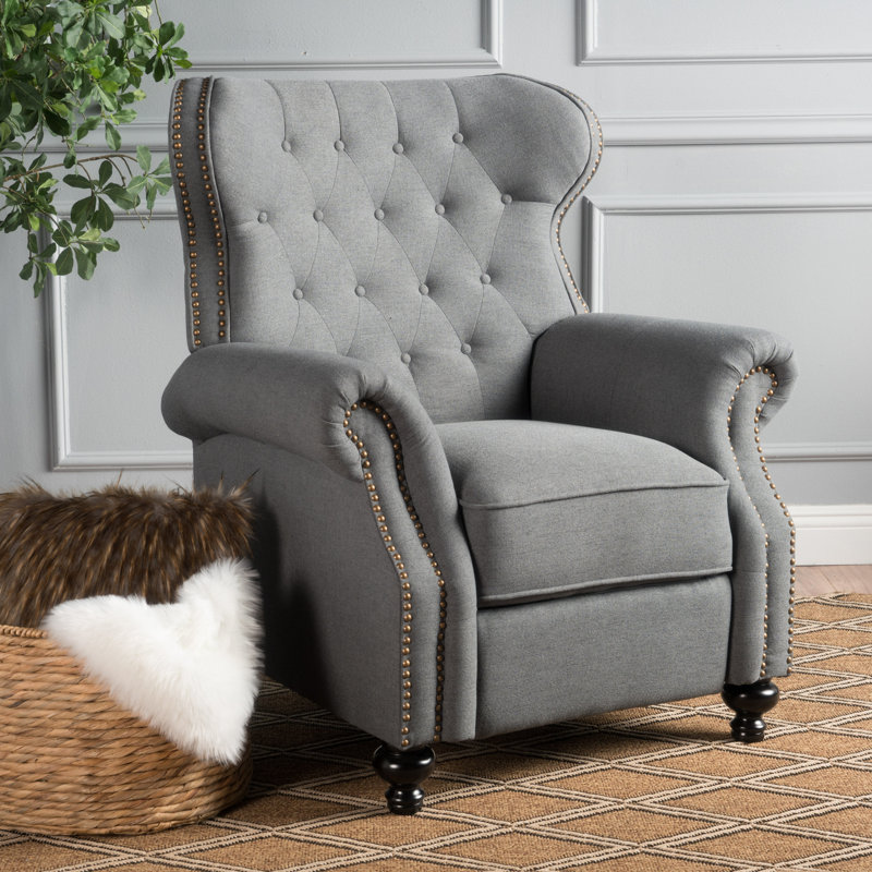 Lothrop Recliner, Charcoal 100% Polyester