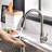 Kitchen Faucet With Pull Out Sprayer Single Handle Brass Touch Activated Kitchen Sink Faucet With 2-Way Pull Out Sprayer