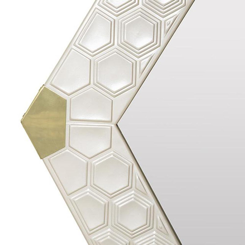 Turtle Mirror - Brass - Pearl