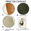 Formes abstraites dans des tons verts et bruns - impression sur toile moderne Mid-Century, décoration murale moderne Mid-Century vert-403354673-403354672