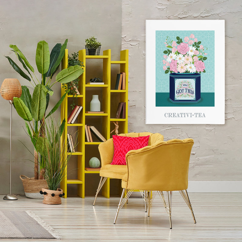 Créatif avec toile Encourageant le message, design par Lara Beeston, H 48 po x l 36 po