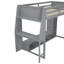 Wood Gaming Loft Bed With Desk,Multi-Storage Shelves,LED And A Hanging Clothes Rack-112693380