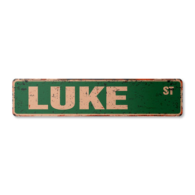 Luke Street Sign Aluminum 4" X 18"