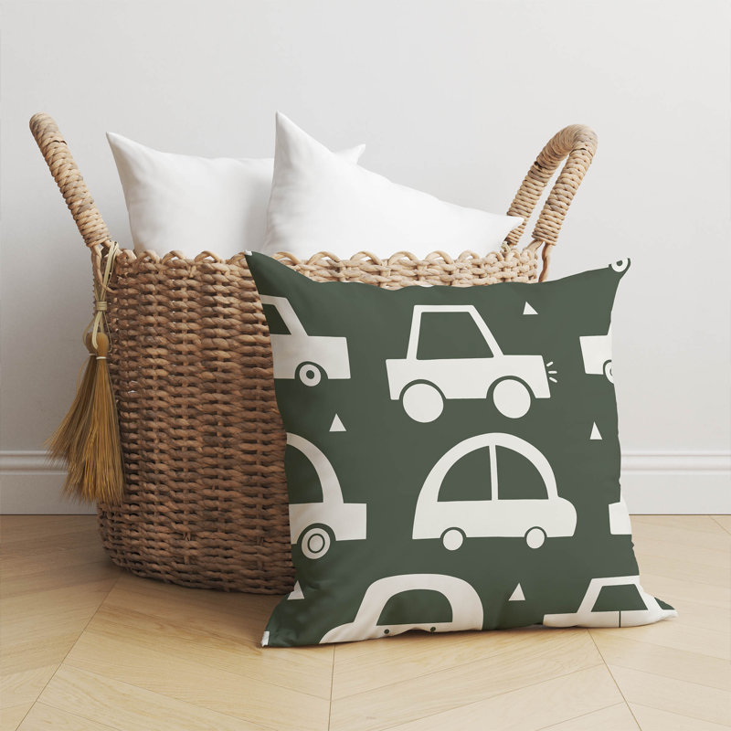 Coussin Driveway, H 20 po x l 20 po, Chimichurri / ivoire