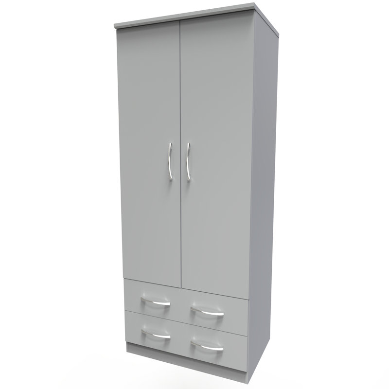 Fully Assembled Avon 2 Door Wardrobe, Dusk Grey