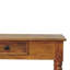 Table console à fuseaux en chêne ambré