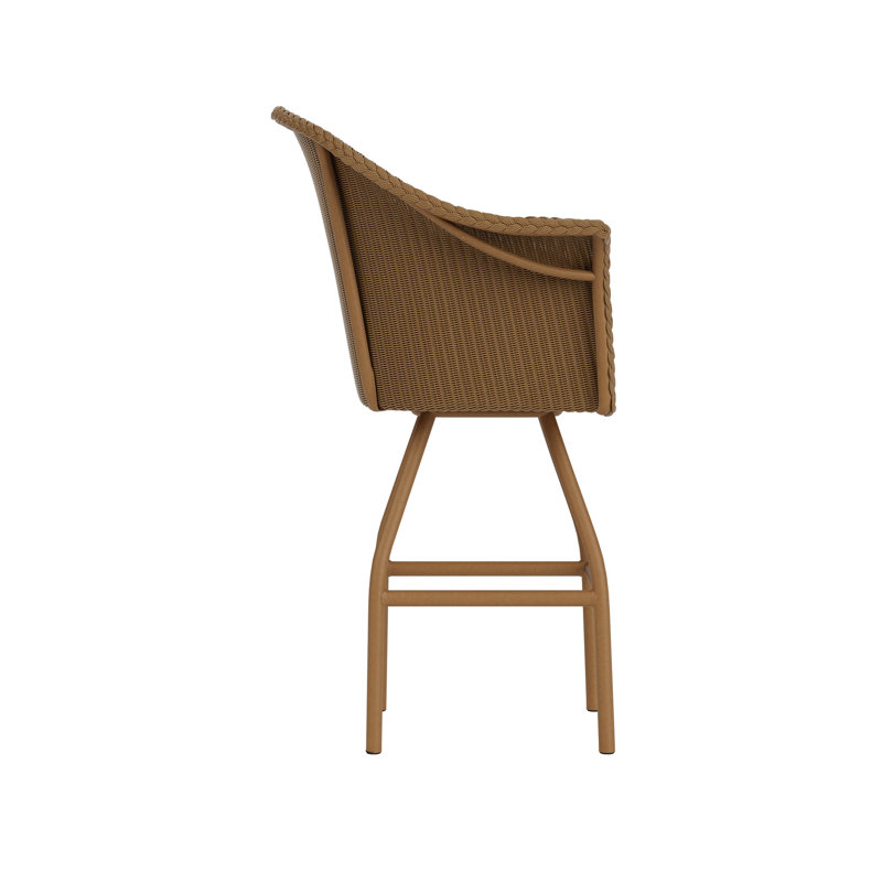 All Seasons Outdoor Swivel Bar Stool, White