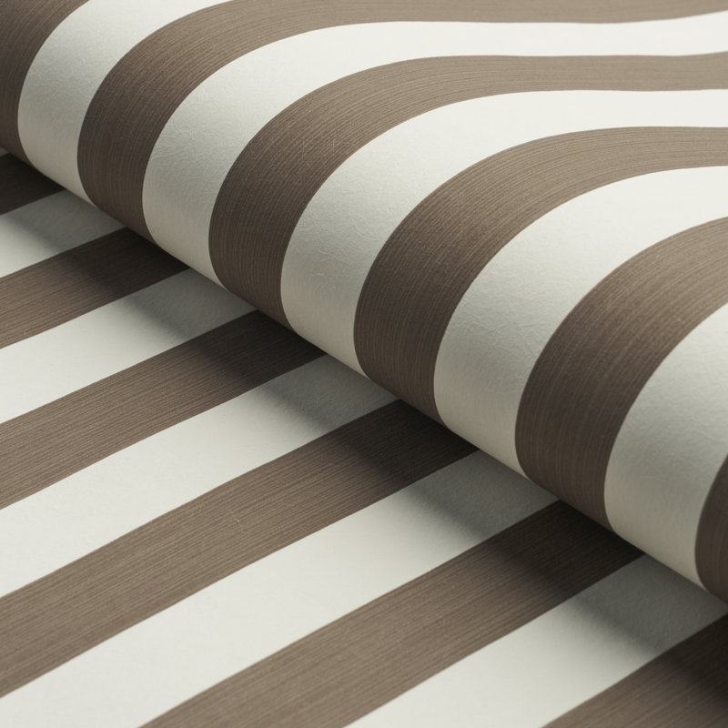 Edwin Stripe Medium Wallpaper, Brown