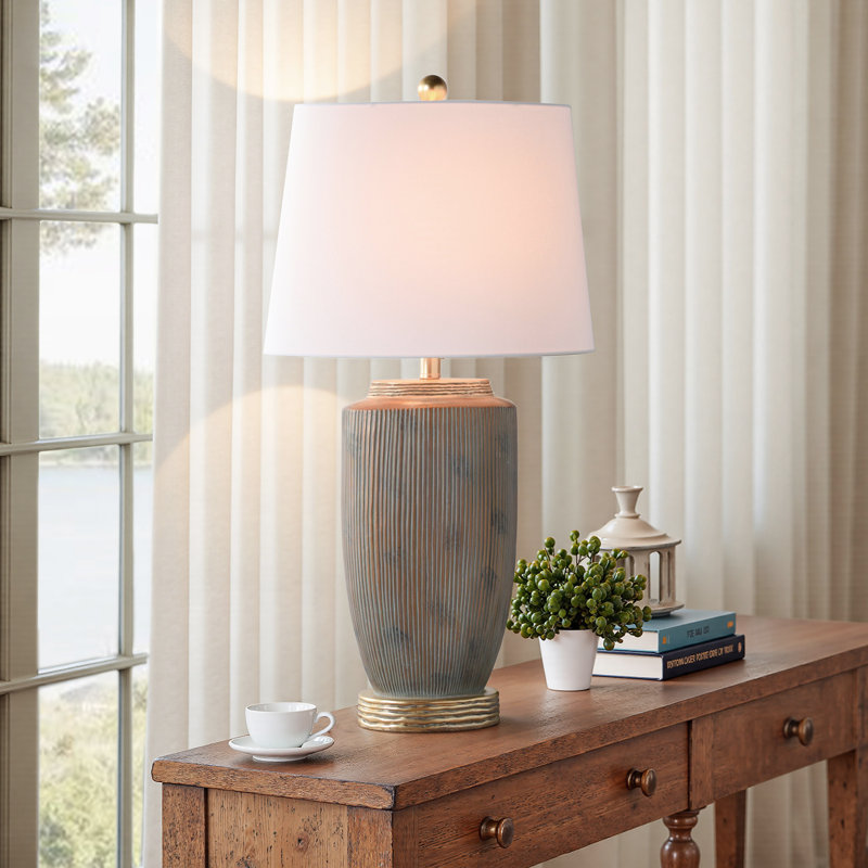 Poly Table Lamp - Raffine Gold - White Shade