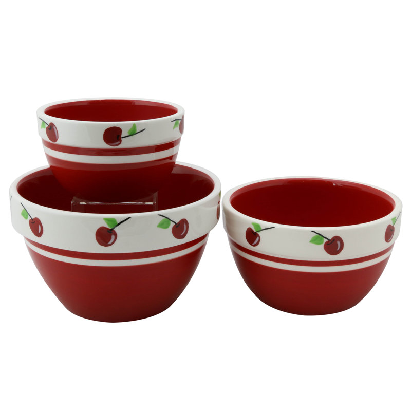 Ceramic Nested Mixing Bowl Set
