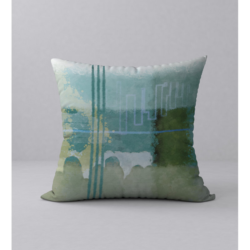 Abstract Reversible Throw Pillow, 20" x 20"