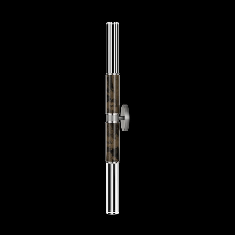 LED Wallchiere, Ombre Silver/Nickel/Charcoal