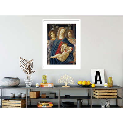 Virgin of the Pomegranate (oil on panel) by Sandro Botticelli - Framed Giclee Print