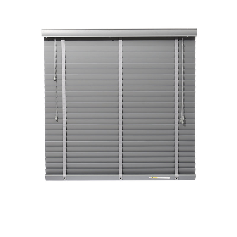 Room Darkening Wood Horizontal/Venetian Blind, 90cm W x 120cm L, Grey