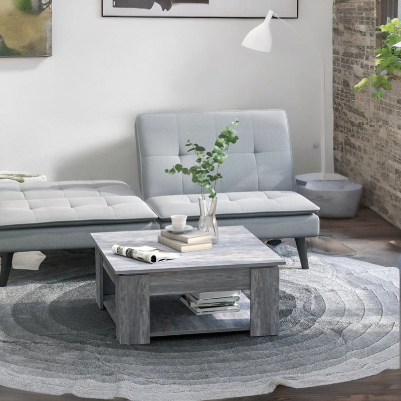 Andhy 2 Tier Wooden Square Center Coffee Table