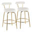 Tabouret de comptoir pivotant doré de 25,5 po Kayson-329420279