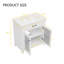 Meuble-lavabo moderne 30 po avec lavabo simple, meuble-lavabo avec verre trempé