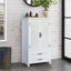 Armoire de rangement haute avec 2 portes et 2 tiroirs