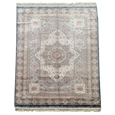 Rectangle Machine Tufted Silk Area Rug