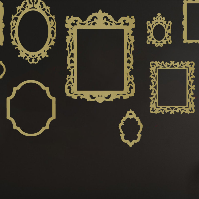 Abstract Non-Wall Damaging Wall Decal, Gold
